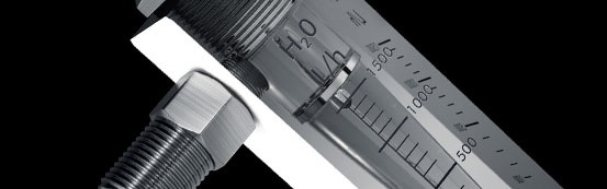 Durchflussmesser aus Akrylat (PMMA) zum Messen kleiner und mittlerer Durchflüsse